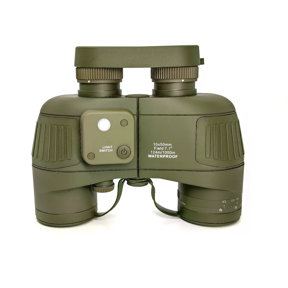 

Waterproof 10X50 Binoculars Navigation Compass Rangefinder Telescope for Hunting Outdoor