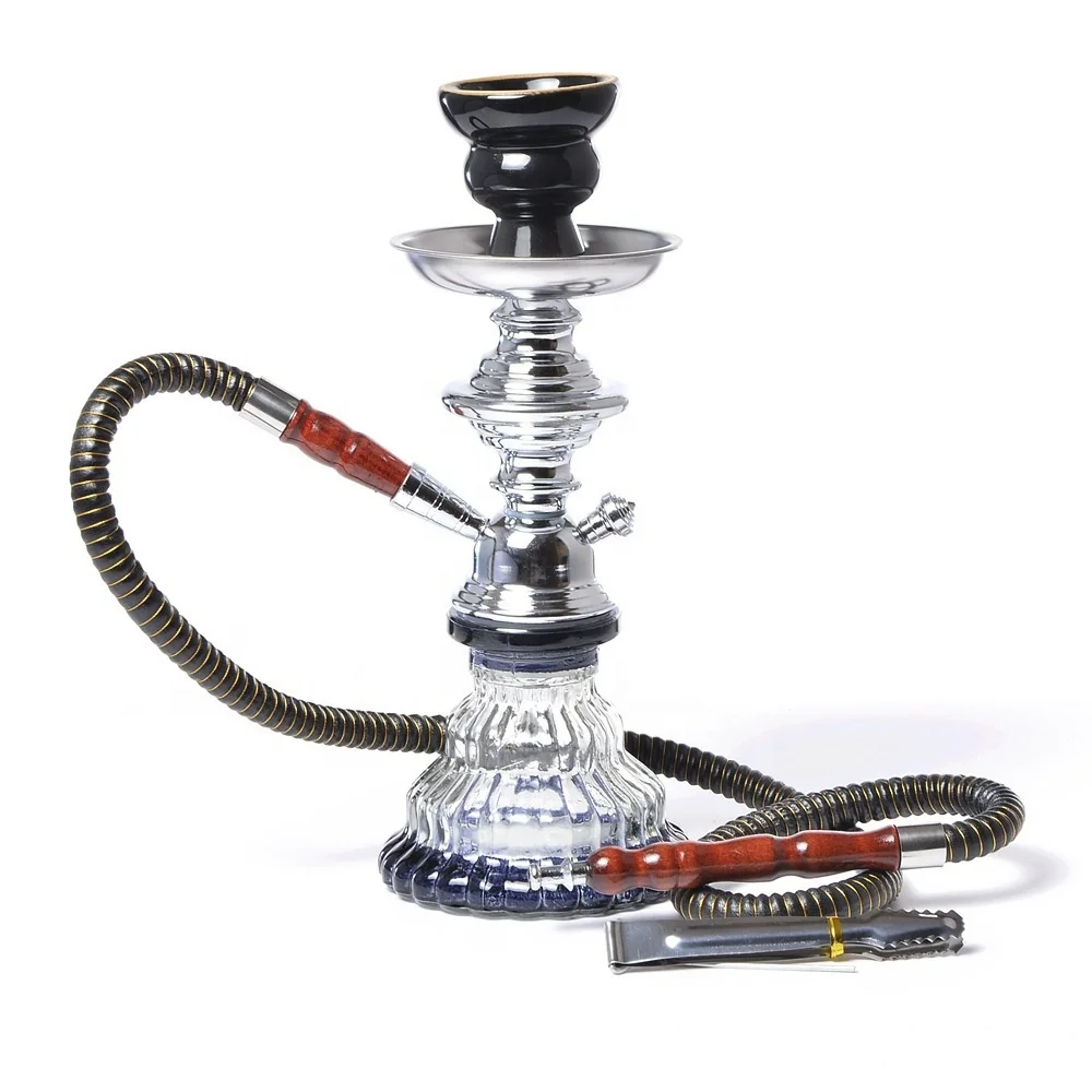 

Factory Direct Sale Arabian Hookah Set Single Pipe Hookah Finished Product Glass Shisha Hookah Smoking Chicha Sheesha, Black