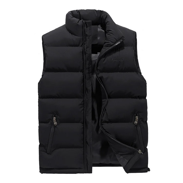 

High Quality Winter Stylish Men's Slim 100%polyester Thick Warmth Puffer Vests Bomber Sleeveless Coat