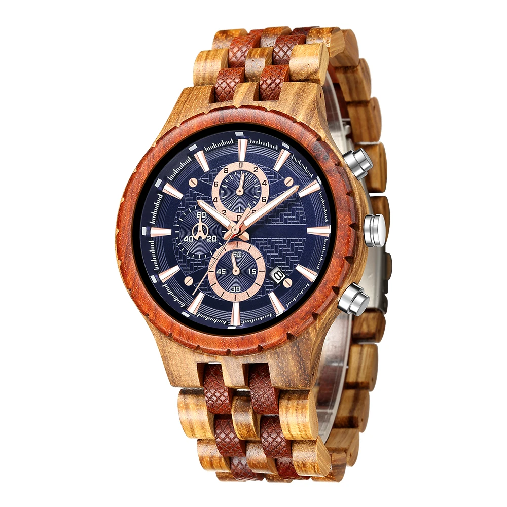 

Luxury Men watch Multifunctional movement wood watch