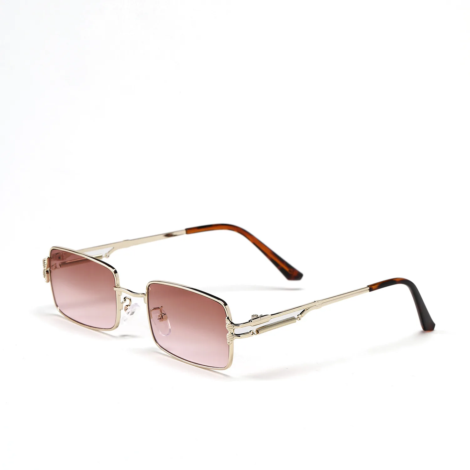 

2021Custom Colour Wholesale Vintage Gradient Feeling Frameless rimless Small Square Women Men Shades sunglasses