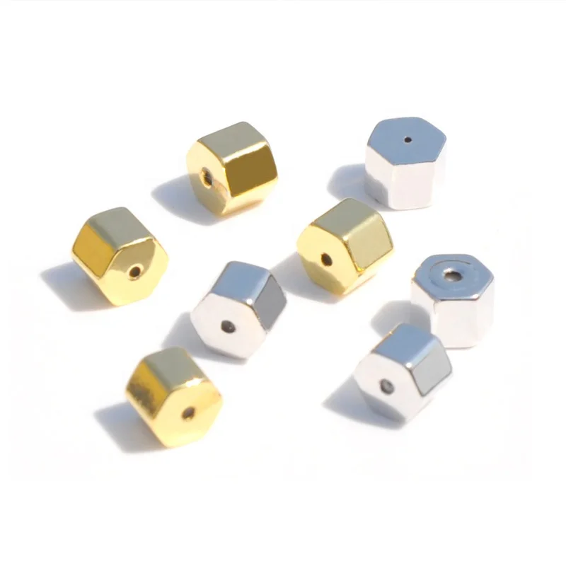 

Polygon Metal Earplugs Stud Earring Backs Support Plug Earrings Auxiliary, Gold/silver