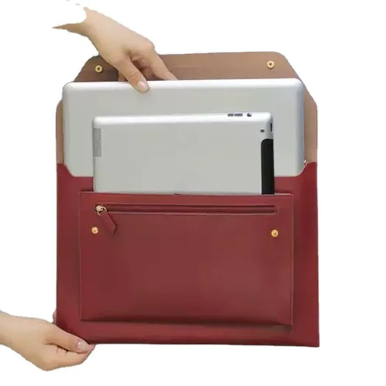 

Factory 13/15 Inch Leather Laptop Sleeve Bags Custom Computer Case Leather Backpacks Bag for Free Laptops, Pink,black,blue,grey,wine red