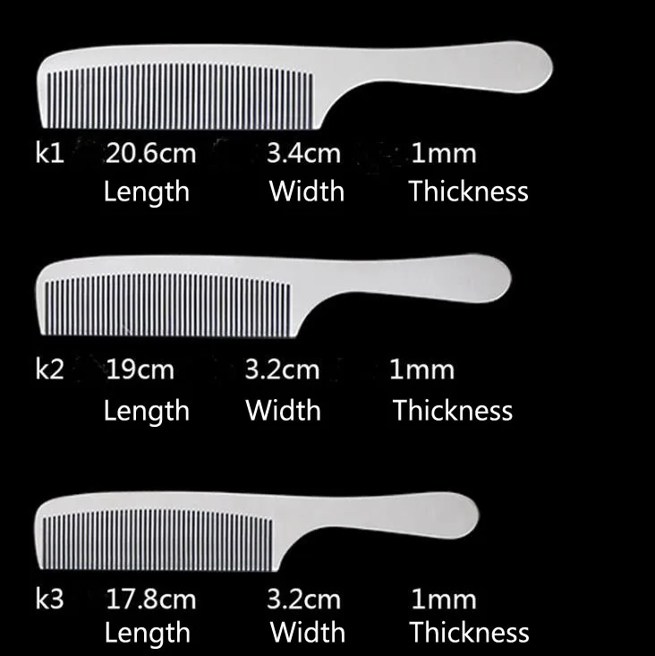 
JDK Professional Titanium Steel Metal Comb Hair Cutting Trim Hair Hairdressing High Strength Stainless SteelComb for Barbers 
