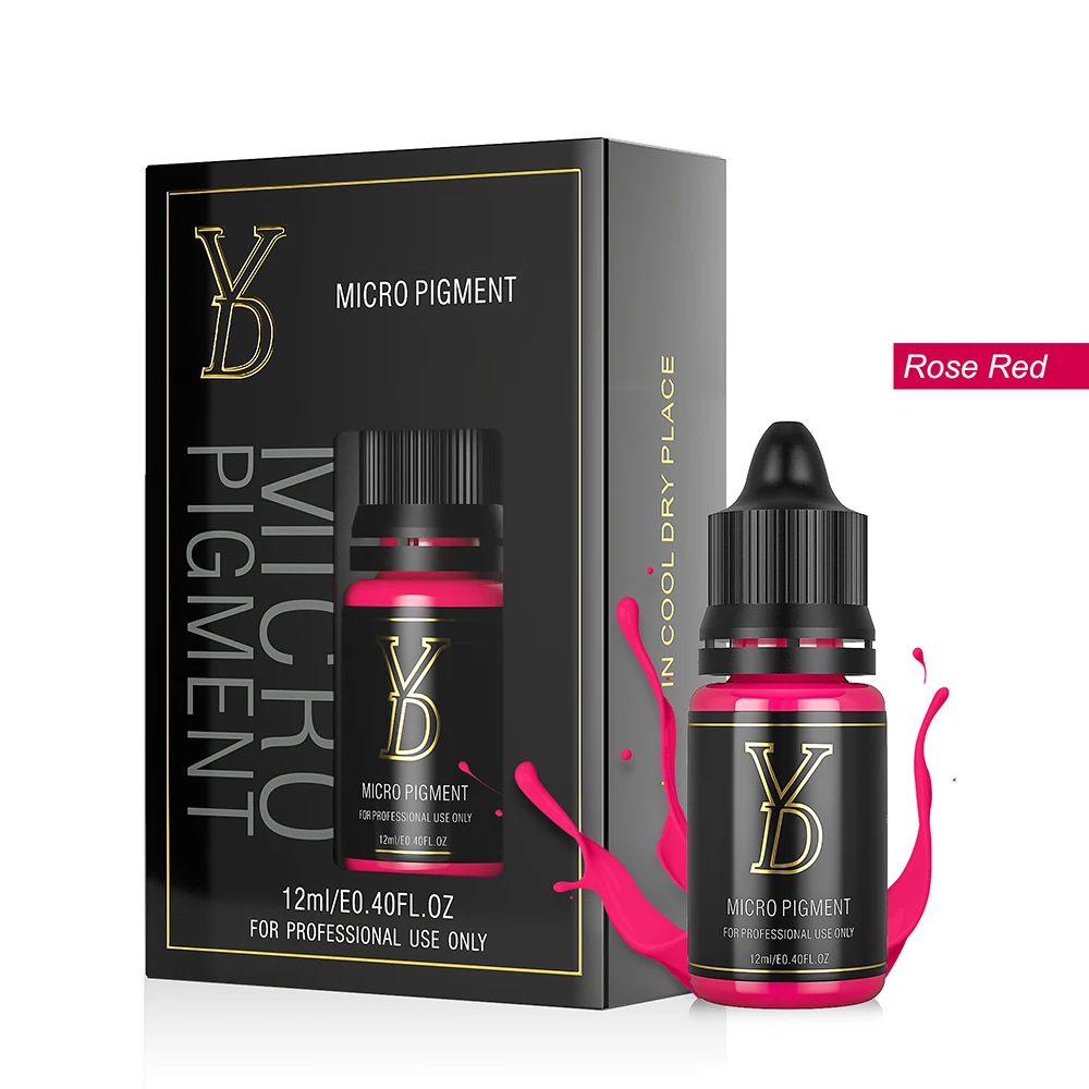 

Wholesale Rose Red YD Liquid Permanent Makeup Tattoo Pigment Micro Permanent Makeup Pigment Tattoo Ink