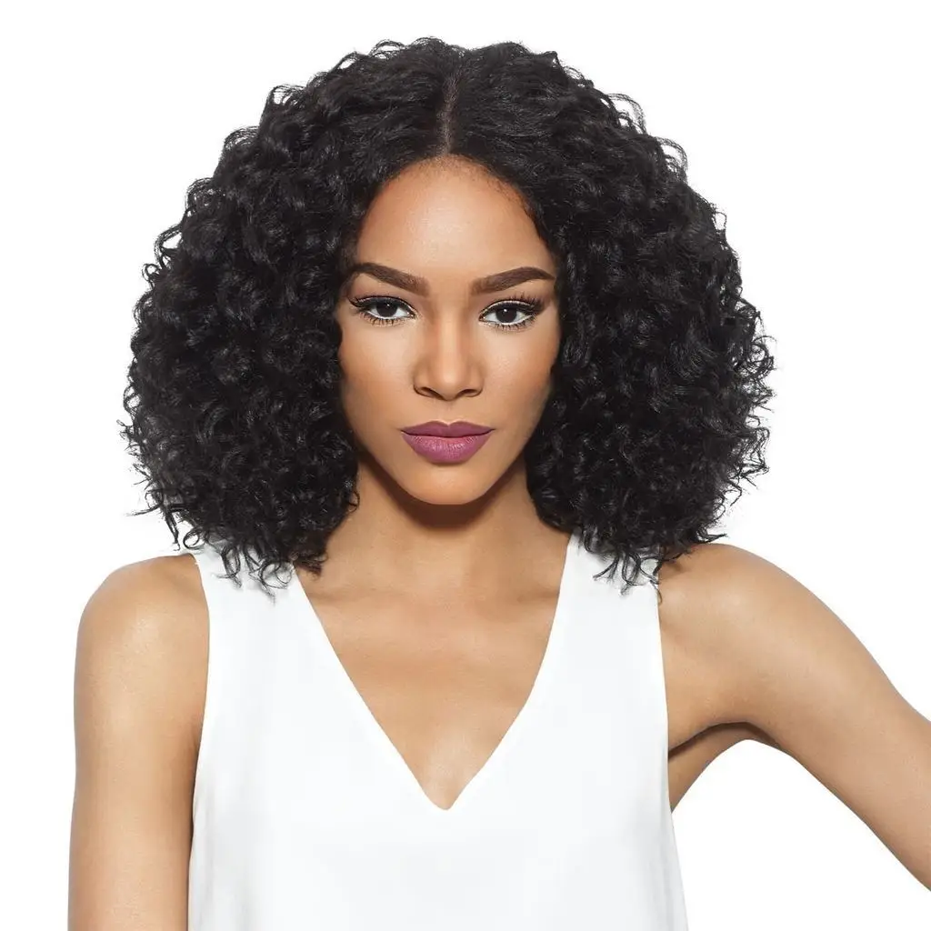 

BEAUFLY Afro Hair Synthetic Afro Kinky Curly Wigs Short Curly Wigs For Black Women Heat Resistant Fiber, Black,customized