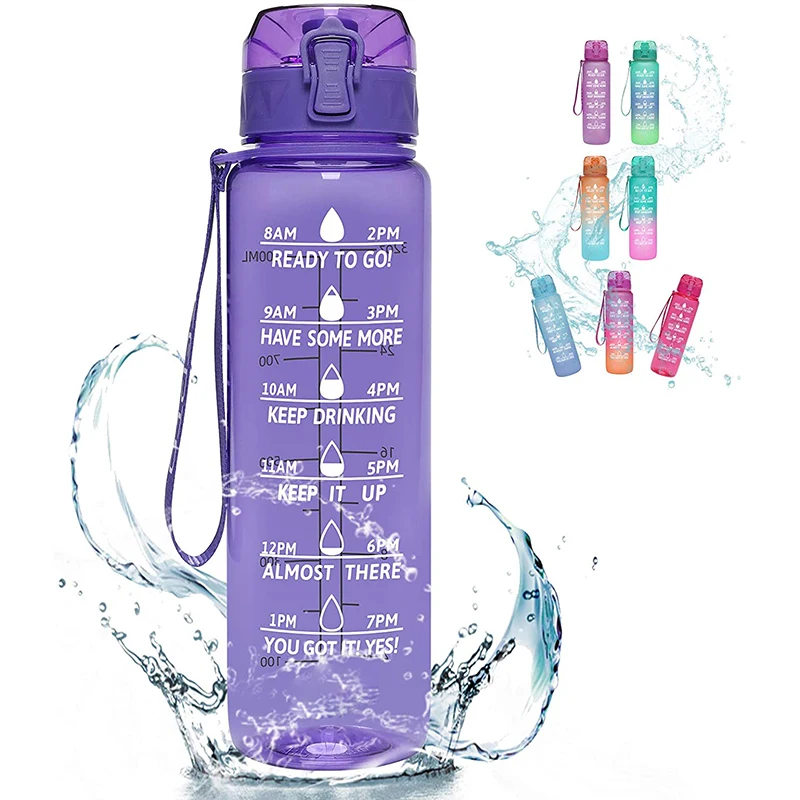 

Manufacturers Supply New 1000Ml Plastic Space Cup Tritan Material Fashion Straight Sports Water Cup With Nozzle, Custom