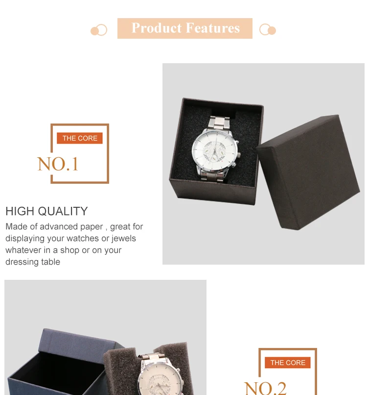 2021 Wholesale Cardboard Paper Gift Packaging Single Watch Box Case