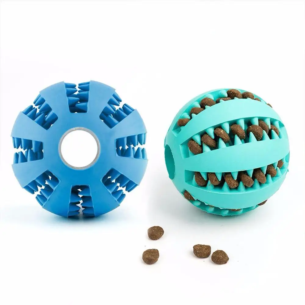 
Dog Pet Feeder Chew Tooth Cleaning Ball Exercise Game IQ Training Ball Resistant Toy Ball for Pet 