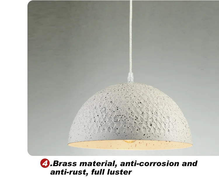 Trend Fresh Pastoral Style Leisure Cement Small Hanging Pendant Chandelier For Home