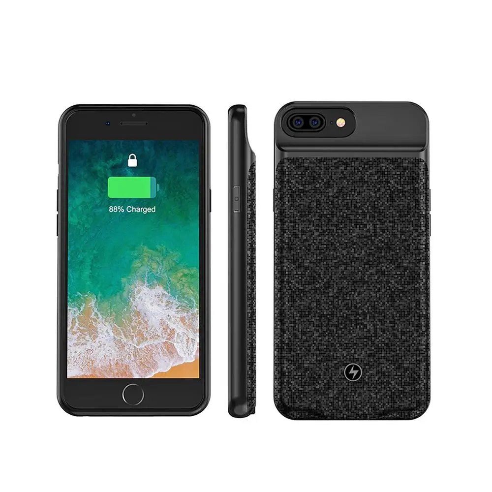 Weluv 5.5" External Backup Powerbank 4000mAh Wireless Charging Battery case compatible for 6P/6SP/7P/8P