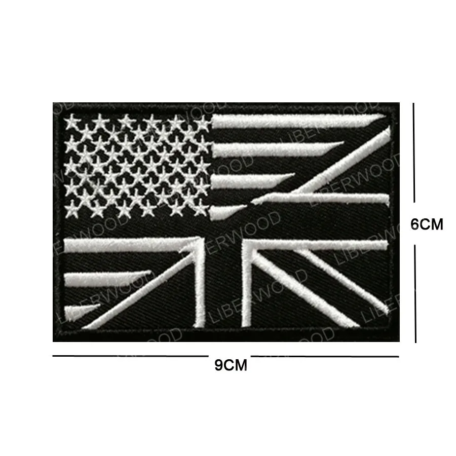 

US/UK Friendship Flag Patch US UK British Military Joint Ops Hook Iron on Tactical Patch Union Jack/USA Flag Badge Armband
