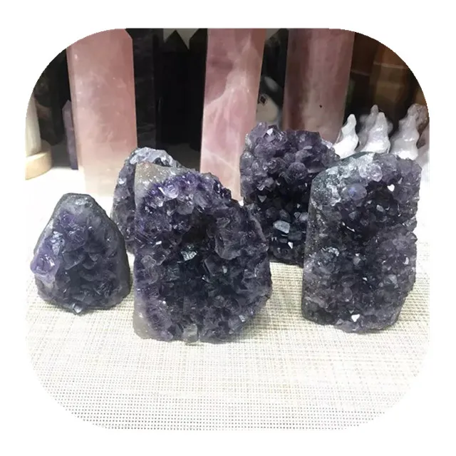 

Wholesale natural carved amethyst cluster standing stones for home decorations