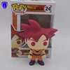 Hot selling animation red hair Goku figure dragon ball funko pop (SUPER SAIYAN GOD) vinyl action figure