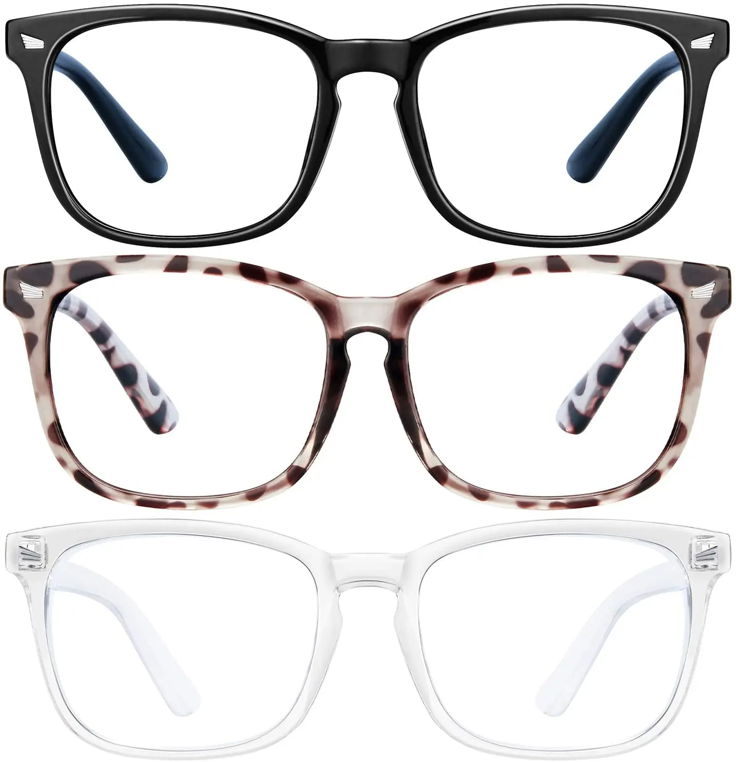 

UV400 Blue Light Blocking Glasses, Fashion Square Eyewear Anti UV Ray Computer Gaming Eyeglasses Women/Men