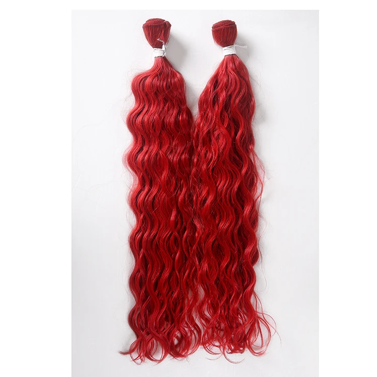 

Cheap Synthetic Hair Bundles For Women Wate Wave Hair Bundles 3 Pieces/lot Quality Heat Resistant Syntheitc Hair Weave Extension, Black brown burgundy . 10 colors