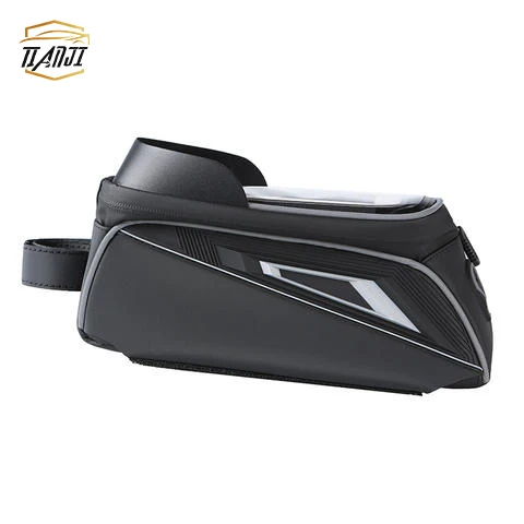 

Bike Front Frame Bag Waterproof Bicycle Phone Mount Phone Case Holder Cycling Top Tube Frame Bag, As shown