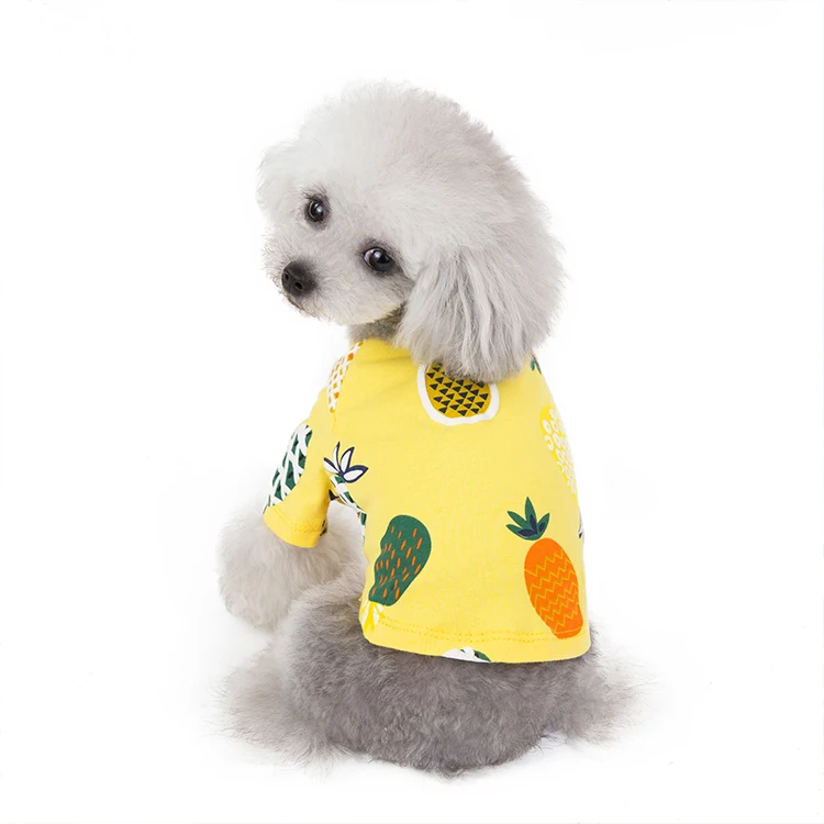 

Soft Comfortable Pet T-Shirt Princess Skirt Pineapple Printed Dog Dress Sweatshirt Summer Clothes For Small Dog Cat On Sale, Multi colors