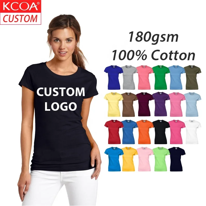 

2020 Best Selling Casual Custom Screen Printing White Tshirts For Girl