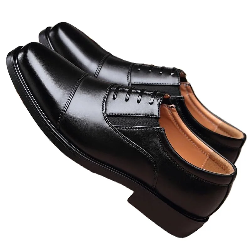 

Air Mesh Lining Soft And Lithe Black Genuine Leather Anti-Static Safety Office Formal Shoes For Man