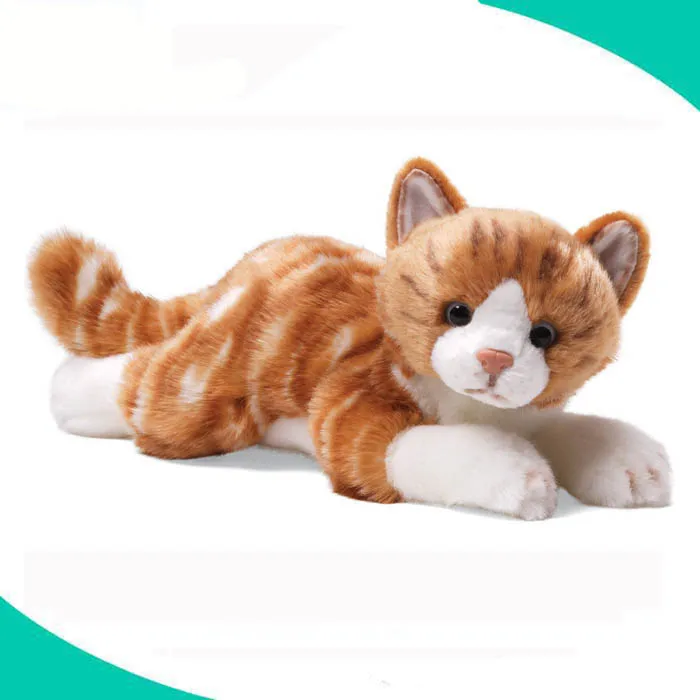 realistic stuffed orange tabby cat