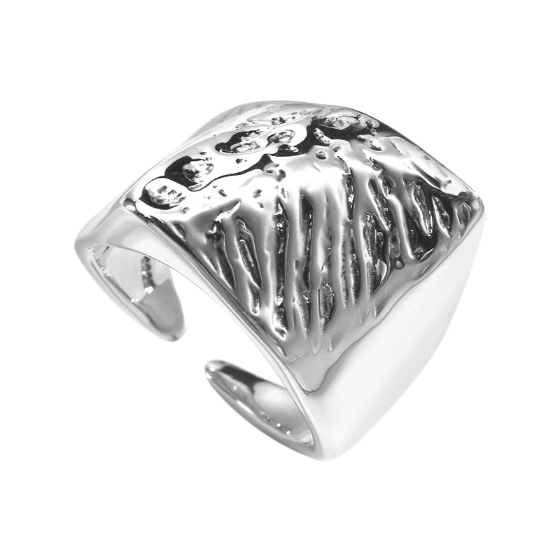 

Fukarni 9.18 Gram Minimalist Engraved 925 Sterling Silver Adjustable Large Men Ring TR540