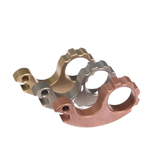 

Outdoors Survival Self-defense Ring Tiger Shape Finger Keychain Made for Red-copper, Multi-colors