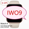 IWO 9 GPS Wireless charging series 4 iwo8 10 w53 w54 I6 music sensor monitor heart rate for iphone android iwo9 smart watch