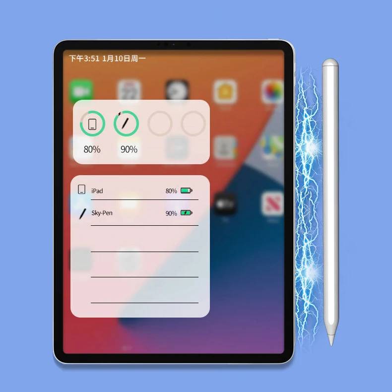 

Active Palm Rejection Rechargeable Apple Pencil Tablet Wireless Charging Stylus Pens Custom Wireless Charger Ipad Pen For Ipad
