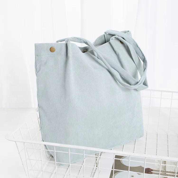 

Hangzhou Xiwei HZXW Good Feel Custom Logo Corduroy Foldable Tote Bag, Pantone