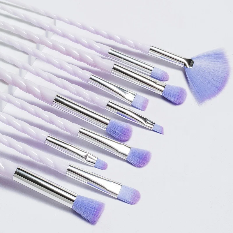 

Custom made makeup brush set china cosmetics packaging, Purple