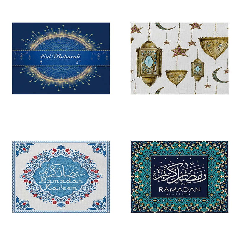 

Eid Ramadan placemat Picnic Mat Islam Muslim Table Mat for Restaurant Hotel Household Decorations, Customized color