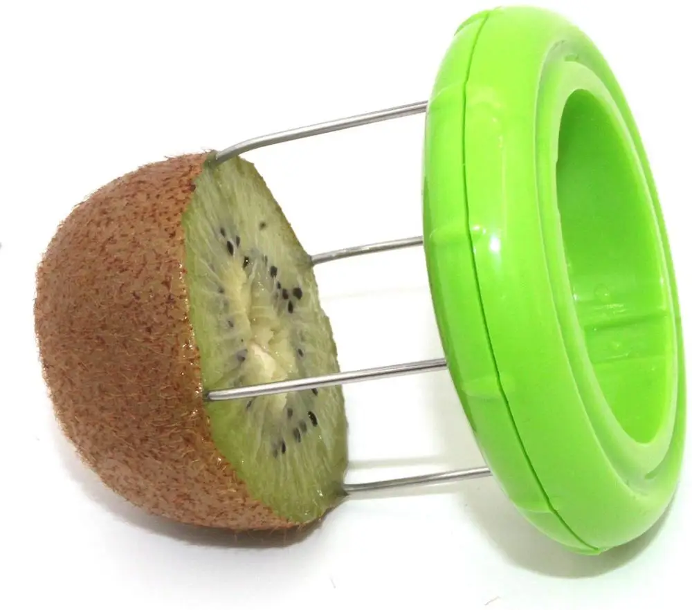 

Plastic kiwi slicer,plastic kiwi cutter, Green