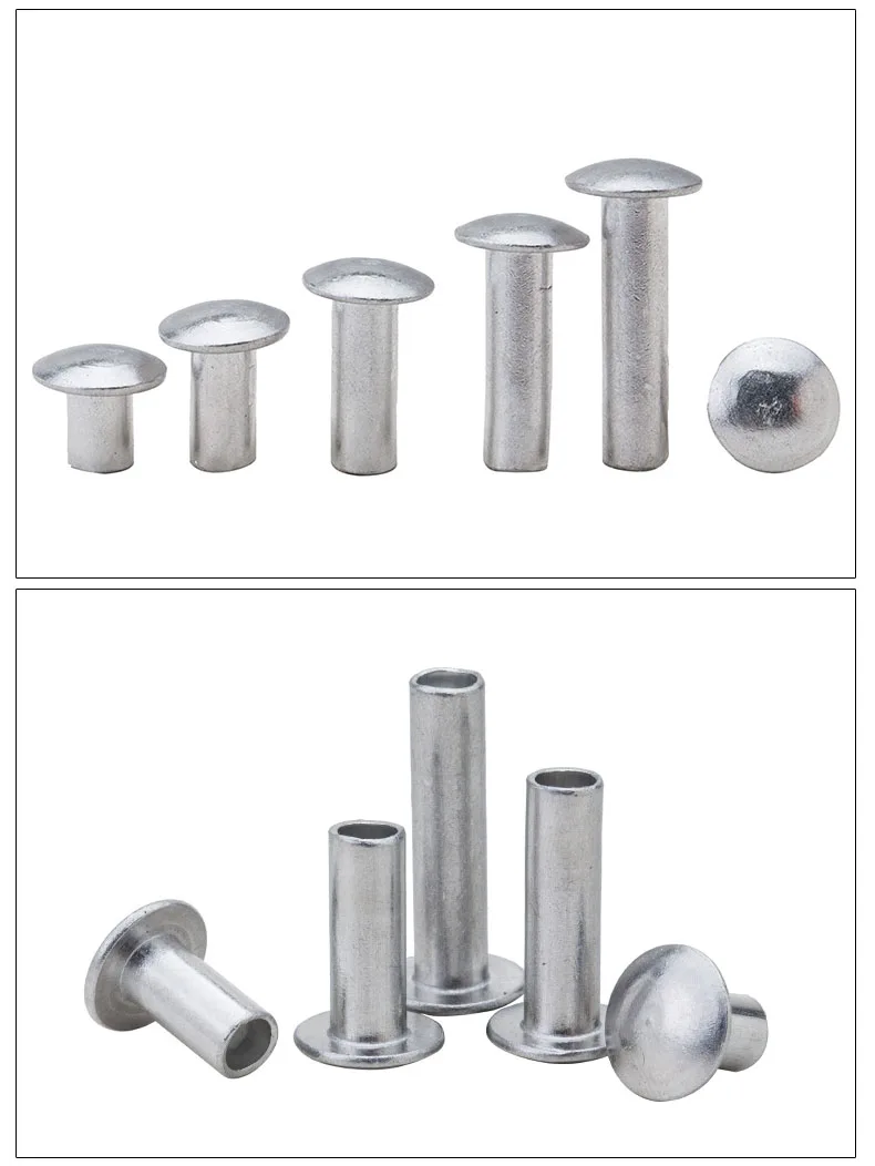 Din 6791 Aluminum Oval Head Semi Tubular Rivets Buy Semitubular
