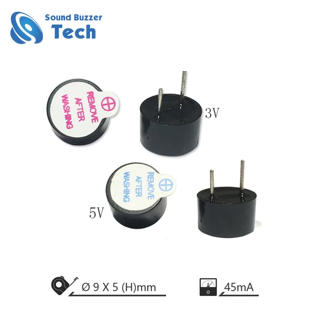 High quality passive electro magnetic micro buzzer 9mm alarm buzzer