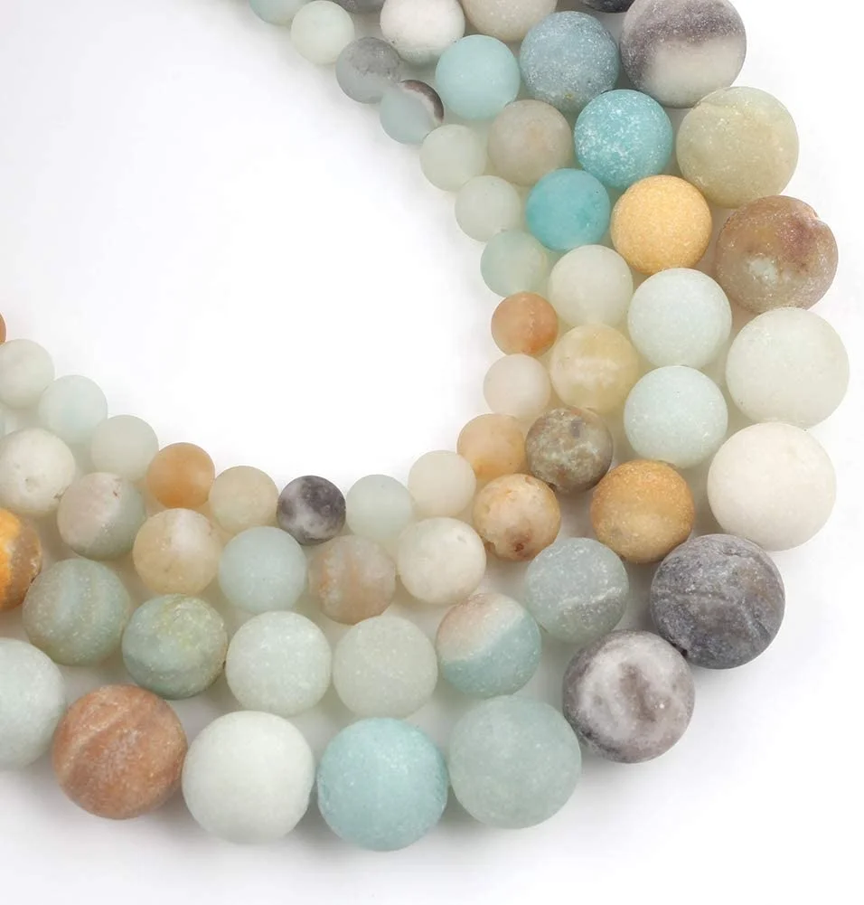 

Hot Sales Natural Loose Beads,Natural Matt Amazonite Beads,Gemstone Beads For Bracelets Necklace Jewelry Making