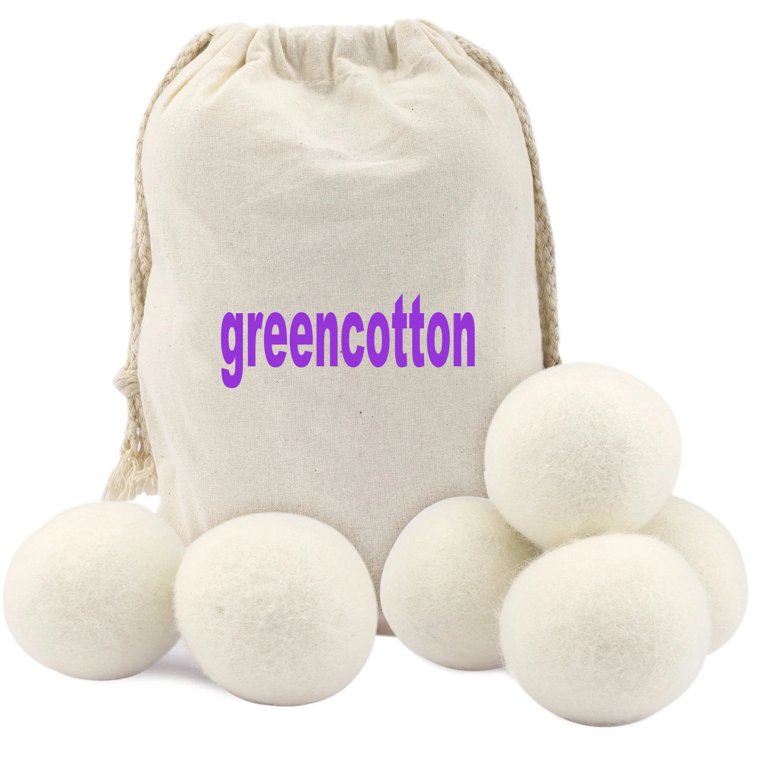 

Sopurrrdy Wholesale Laundry Fabric Softener Wool Dryer Balls, White grey dark grey