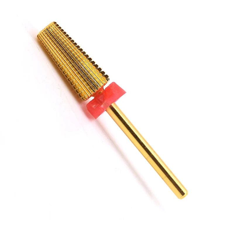 

6.0mm 5in1 Nail Bit Staight Cut 3/32" Tungsten Carbide Acrylic Nail Removal Gold C M F Nail Drill Bit