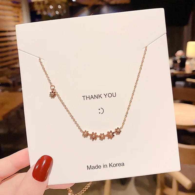 

Wish Hot The Little Daisy Necklace Stainless Steel Gold Pendant Necklace For Woman