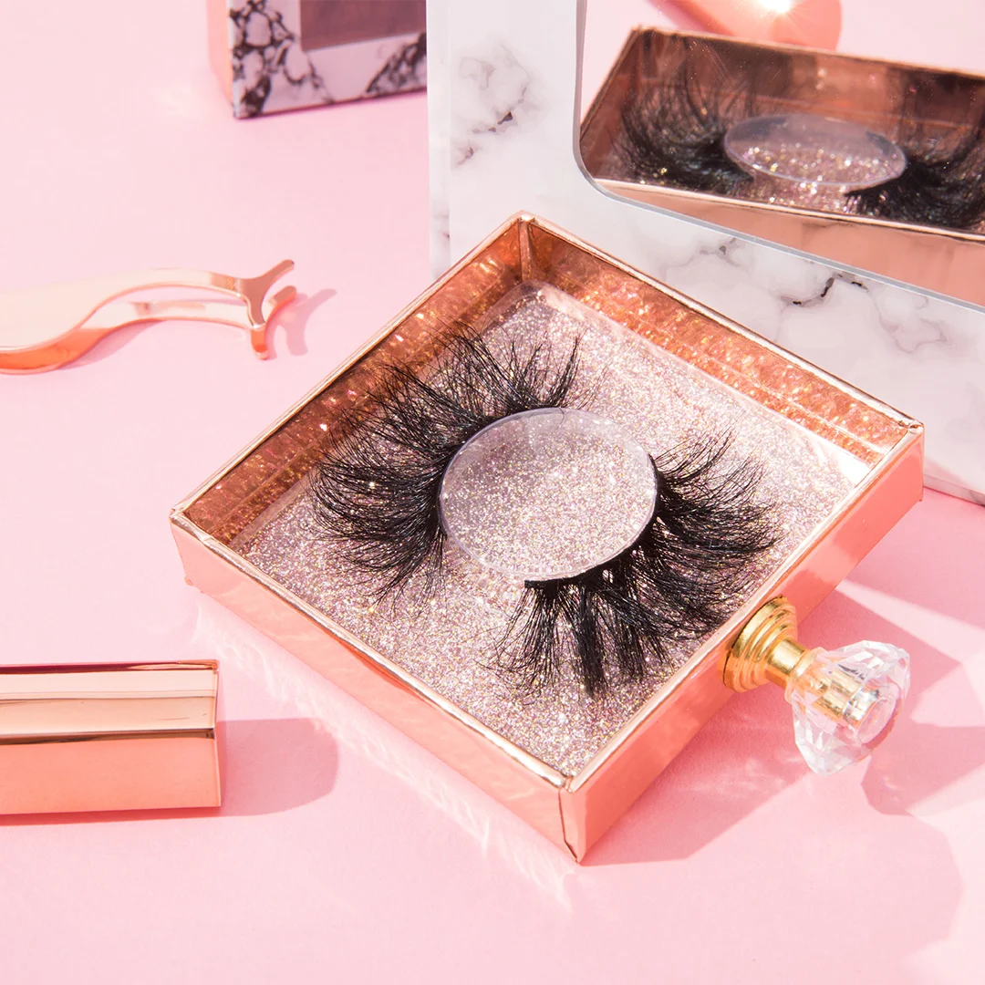 

classic thick natural mink eyelashes 25mm wholesale 3d thick fluffy curly mink lashes