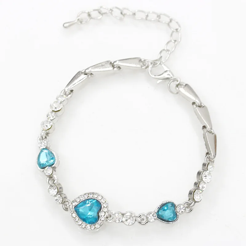 

Fashion Ocean Heart Crystal Bracelet Korean Edition Accessories Bracelet, Multi