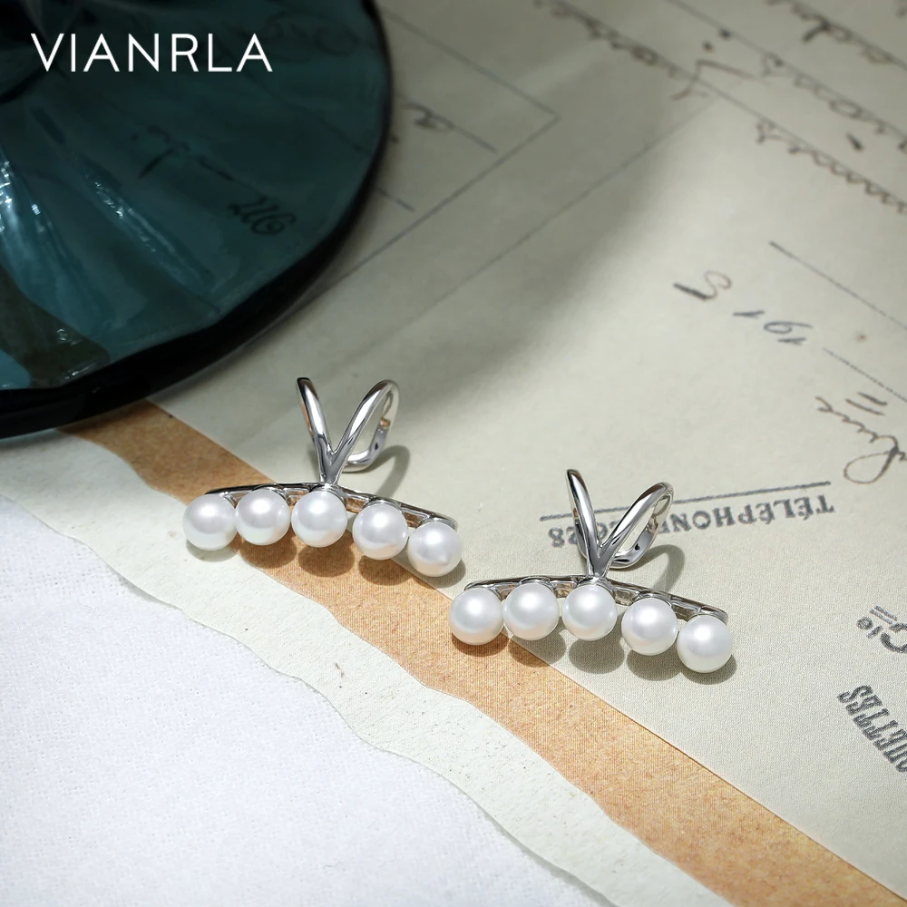 

VIANRLA 925 sterling silver dainty ear cuff pearl ear climbers no piercing ear cuffs