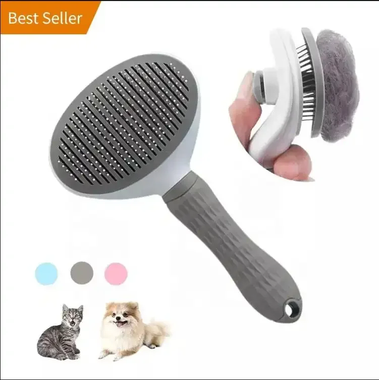 

Free Sample Amazon Quality Wholesale Pet Supplies Dog Removal Self Cleaning Cat Hair Slicker Brush Pet Grooming Comb