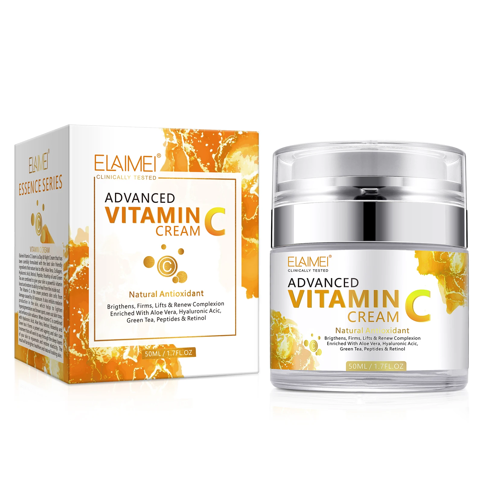 elaimei private label customizing wholesale charm skin face care vitamin c organic beauty whitening moisturizer face cream