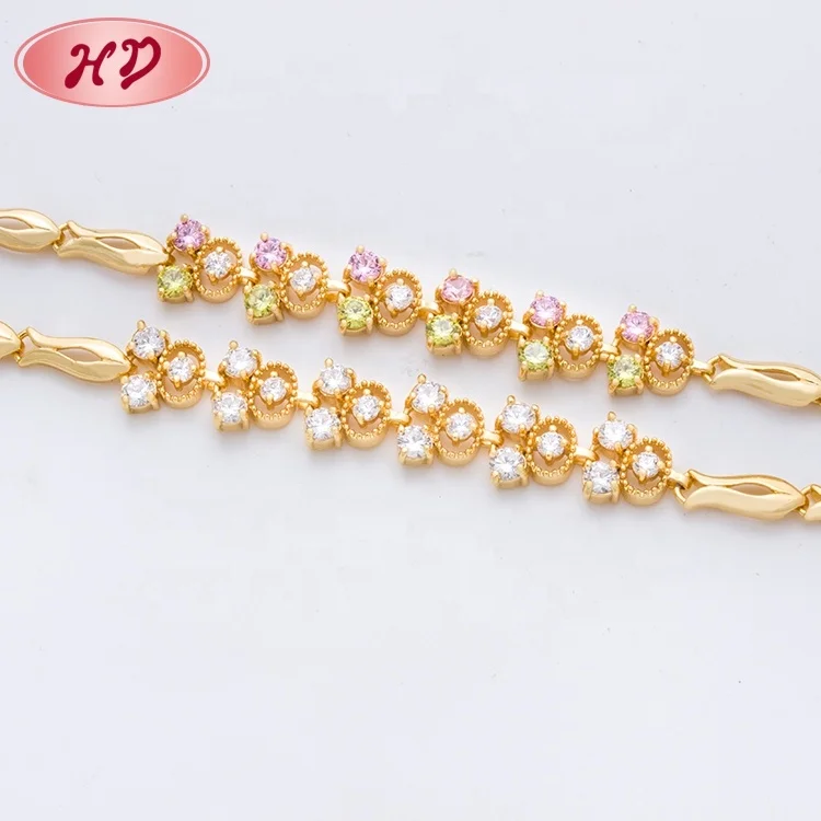 

Factory Price Dubai Luxury Yellow Gold Diamond Jewelry Bracelet