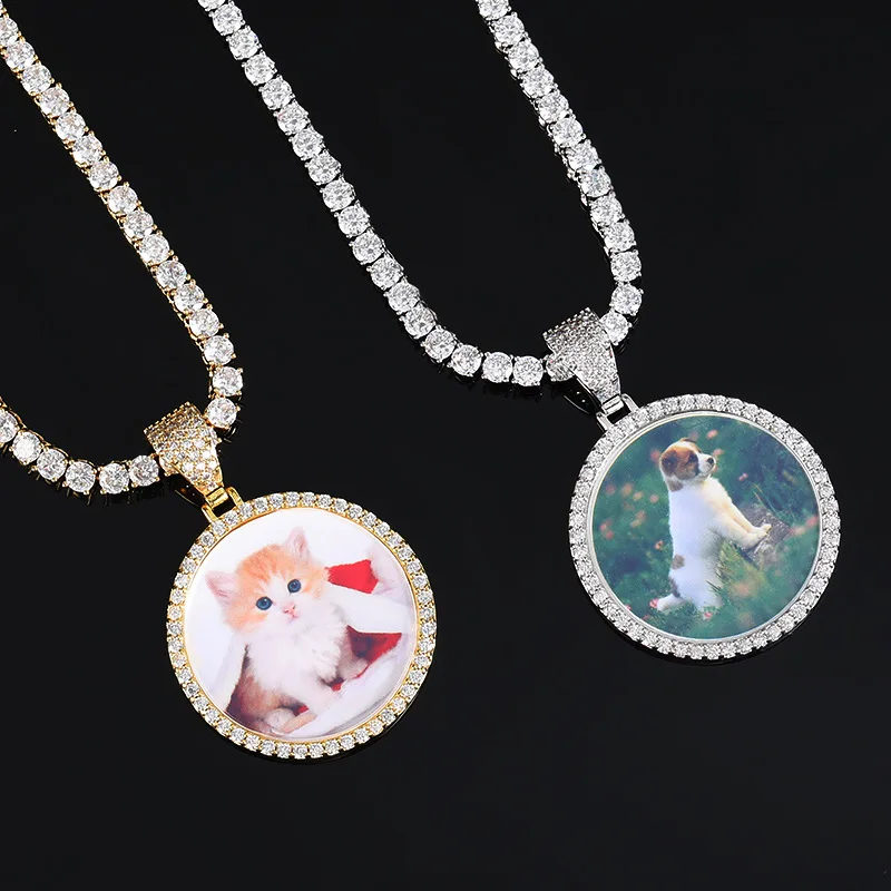

2021 Xuqian new design customized gold pendant photo solid pendant picture memory pendant