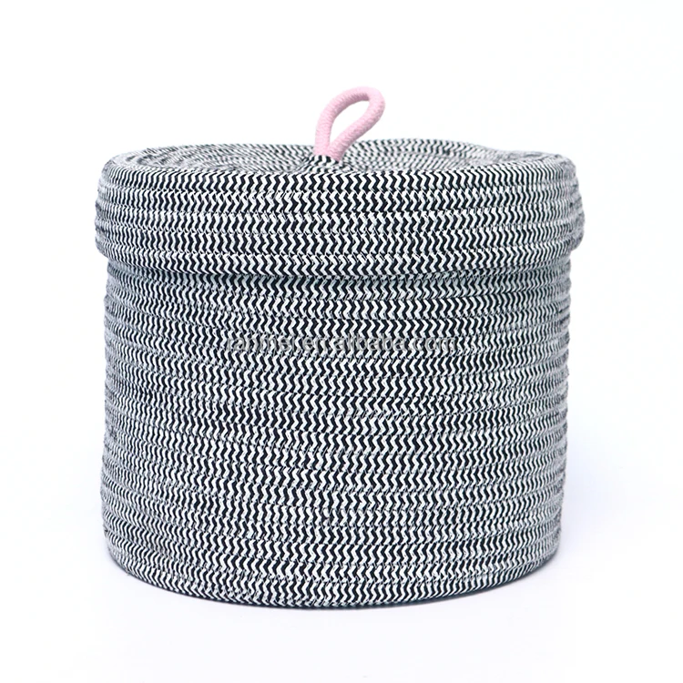 

Large cotton rope storage basket foldable cotton rope baby change basket laundry baskets
