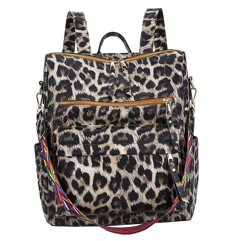 leopard serape backpack
