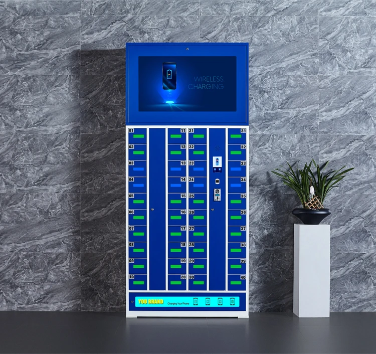 40 lockers metal cell phone charging locker fingerprint lock system