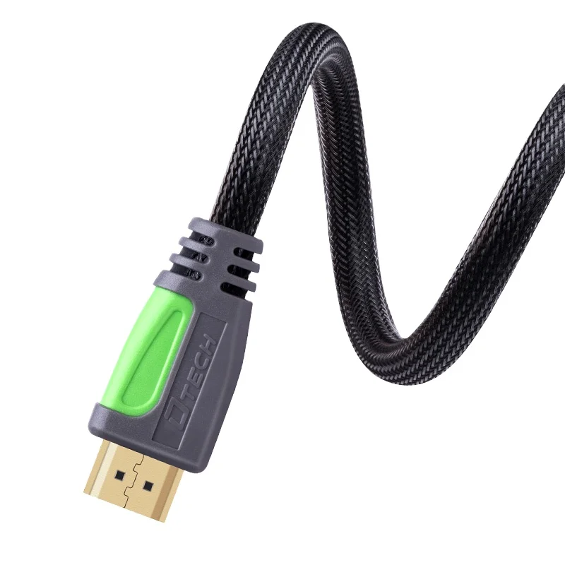 

DTECH 2160P high resolution braided 4K 60HZ 18Gbps high speed Ethernet hdmi cable for HDTV PS3/4 computer projector